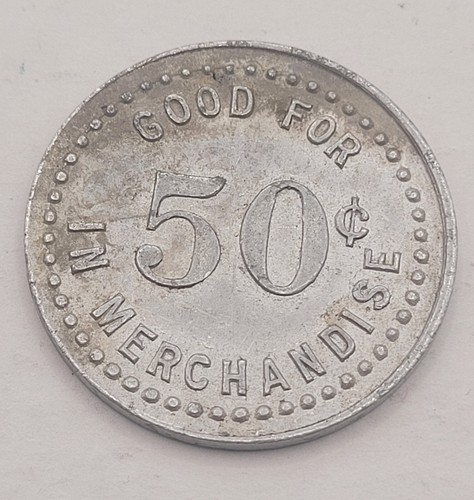 TRADE TOKEN - PALACE BILLIARD PARLOR – GOOD FOR 50c - Picture 2 of 2