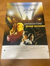* BLADE RUNNER * signed 12x18 poster * JAMES HONG, M. EMMET WALSH * COA * 2