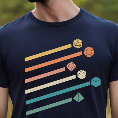 Gift  for Dnd Game Lovers , Dice Lovers Funny Unisex Gamer Shirt, Dungeons And D