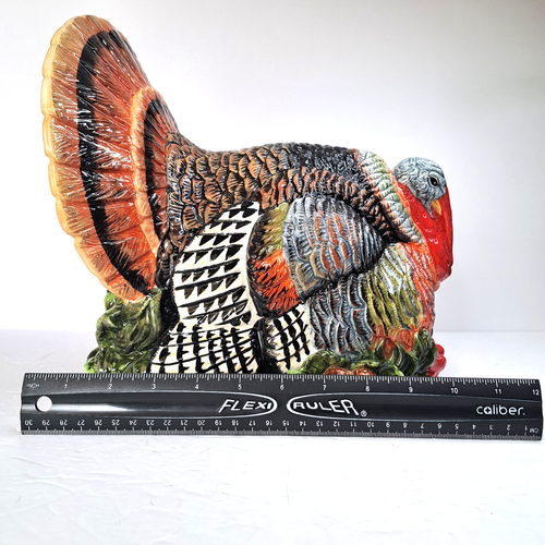 Signature Home Collection Thanksgiving Keramik Wild Turkey Herzstück 10,5" - Bild 9 von 15