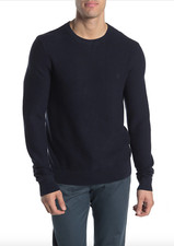 Original Penguin Size: Small Ribbed Crew Neck Sweater Color: Dark Sapphire Blue