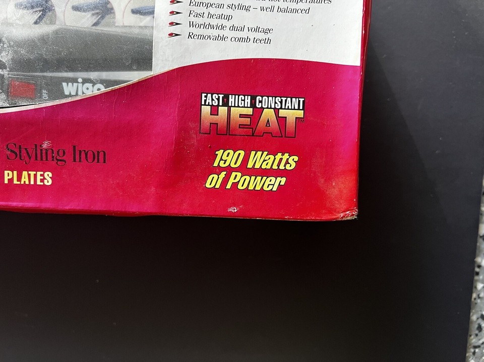 Wigo WG5304 Convertible Flat Iron Hair Straightener 3 Iron Plates 23/8