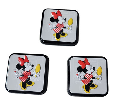 3 Set Cotton Buds MINNIE MOUSE 5 Rounds TIN CONTAINERS Collector Series #4 New