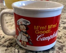 Lot de 2 tasses à soupe enfants Campbells 2004 céramique cuisinier chef cuisine Campbell, 12 oz