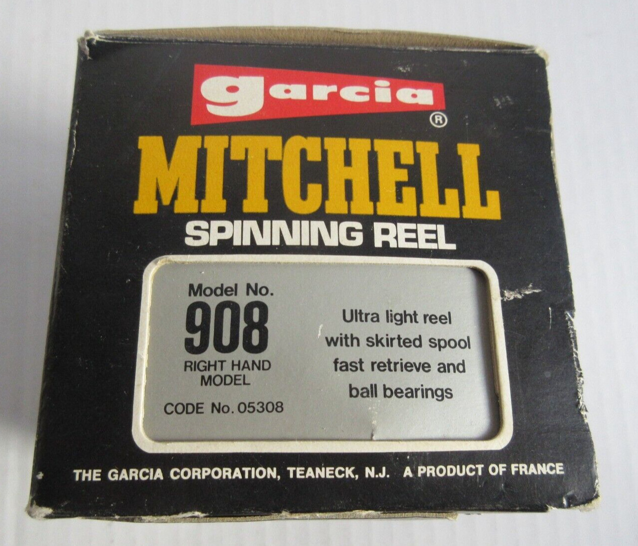 Vintage Garcia Mitchell Model No. 908 Right Hand Spinning Reel Made in France