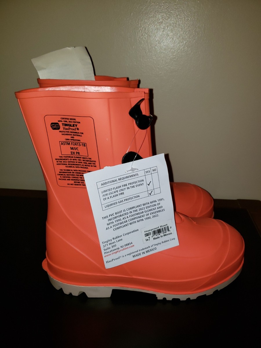 Tingley 82330 HazProof Steel Toe BOOTS Orange Cream Sure Grip