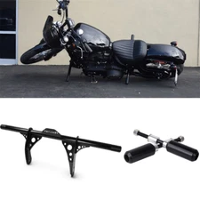 Black Guards Crash Bar & Frame Slider For Harley Dyna Super Glide FXD FXDC FXDB 