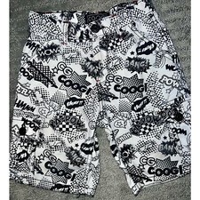 COOGI Kids black and white Graphic AOP Boys shorts size 6. y2k