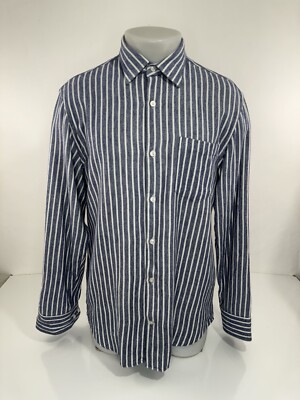 NO NATIONALITY NN07 - ERRICO Mens M / L Soft Flannel Striped Shirt