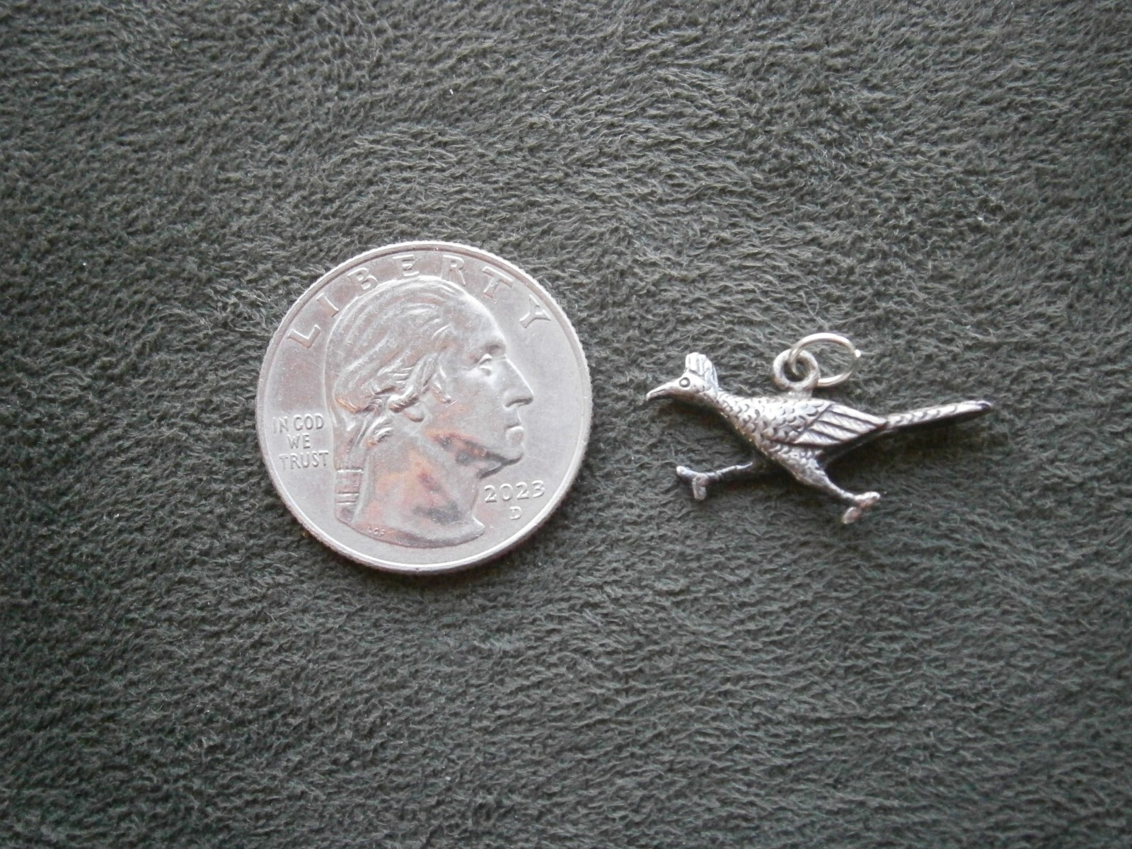 Roadrunner Bird Vintage Solid Sterling Silver Bra… - image 7