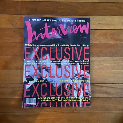 Andy Warhol's Interview Magazine February 1991 Al Pacino Cover