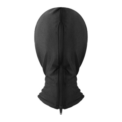 Cagoule SM Avec Zip Ouvert N°3 - Noire - Matériau Polyester - Marque BDSMaster - Neuf