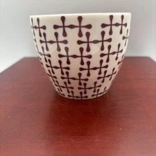 Starbucks 2010 Nesting Stackable Cup Bowl New Bone China Cream Red ++ Design 