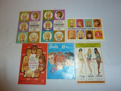LOT of 6 Vintage 60’s Barbie Doll Catalog Pamphlets Brochures Teen Magazine
