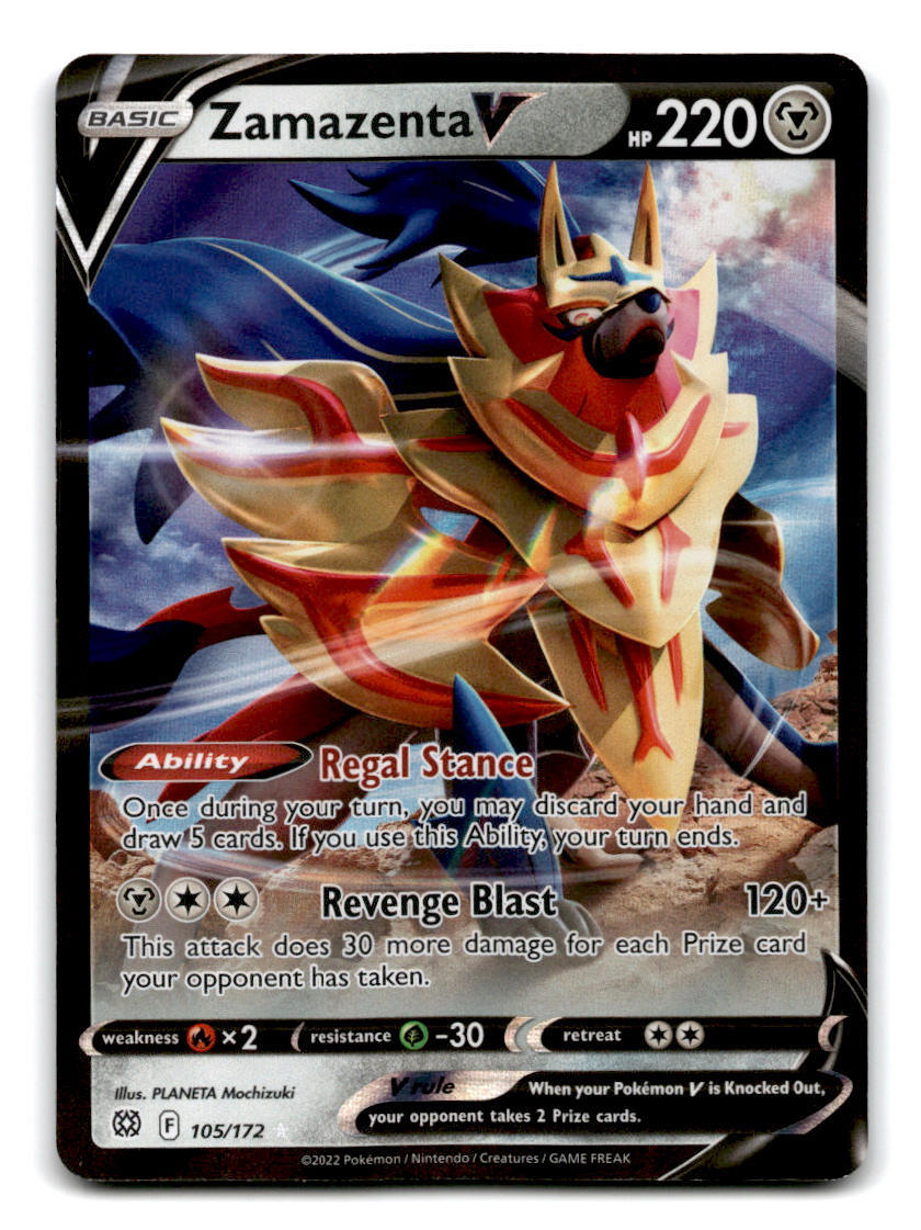 SWSH09: Brilliant Stars #105/172 Zamazenta V | eBay