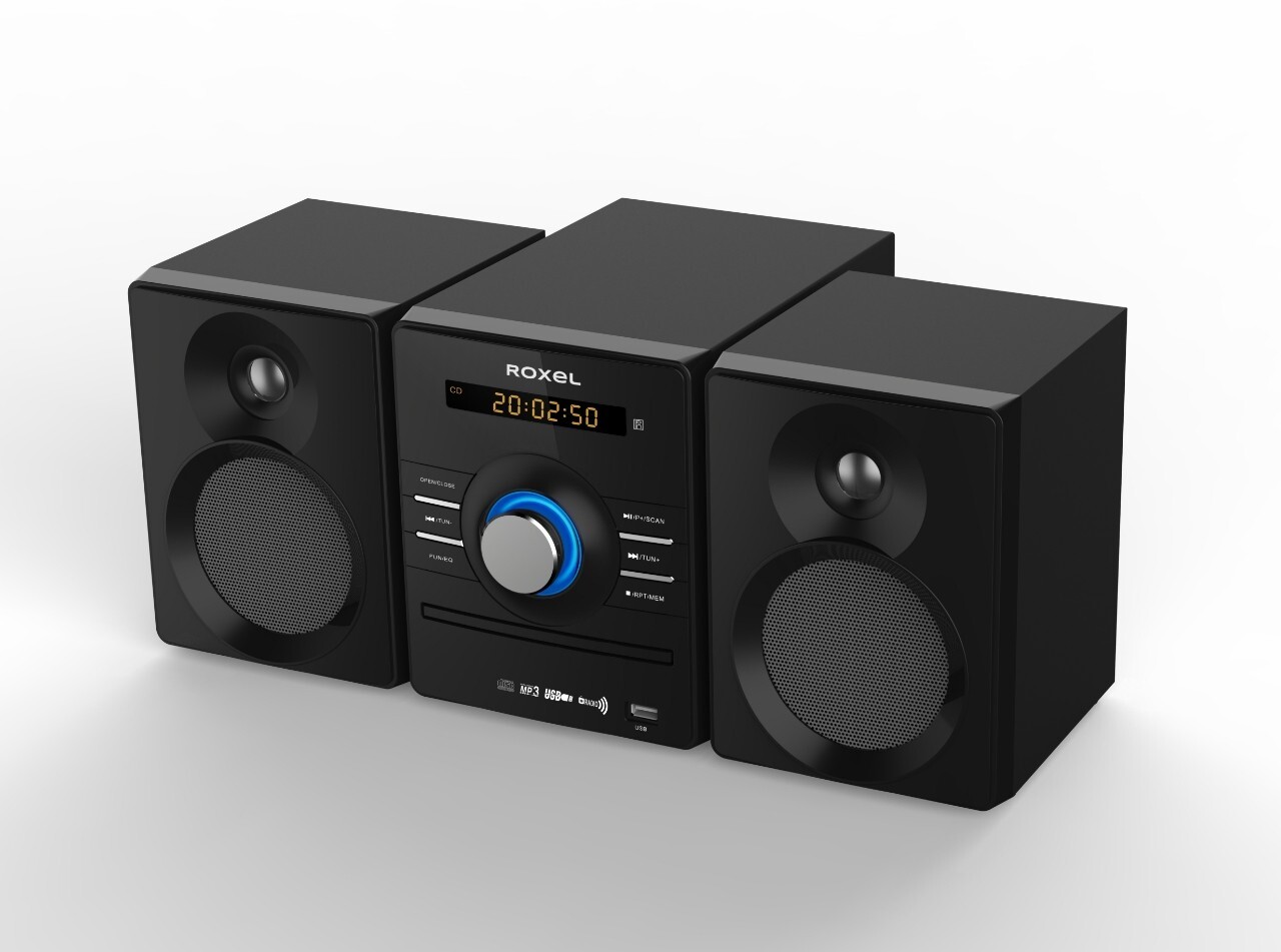 Micro Cd Roxel RCD-240BT Micro CD Player with 25W RMS Sound, USB Playback, FM ...