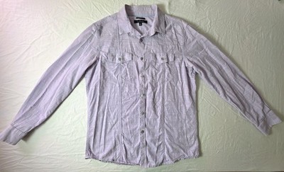 Marc Anthony Slim Fit Button Up Shirt Mens M Purple Lilac Casual Western