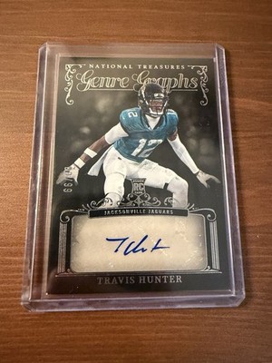 2025 Panini National Treasures - Genre Graphs Travis Hunter #GG-THR /99 (AU, RC)