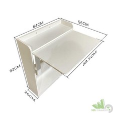 Scrivania Pieghevole Per Laptop Fayquaze Con Porta USB, Cassetto E Portabicchiere – Tavolo Da Letto In MDF E Acciaio, 59,9x15,9x27,4 Cm