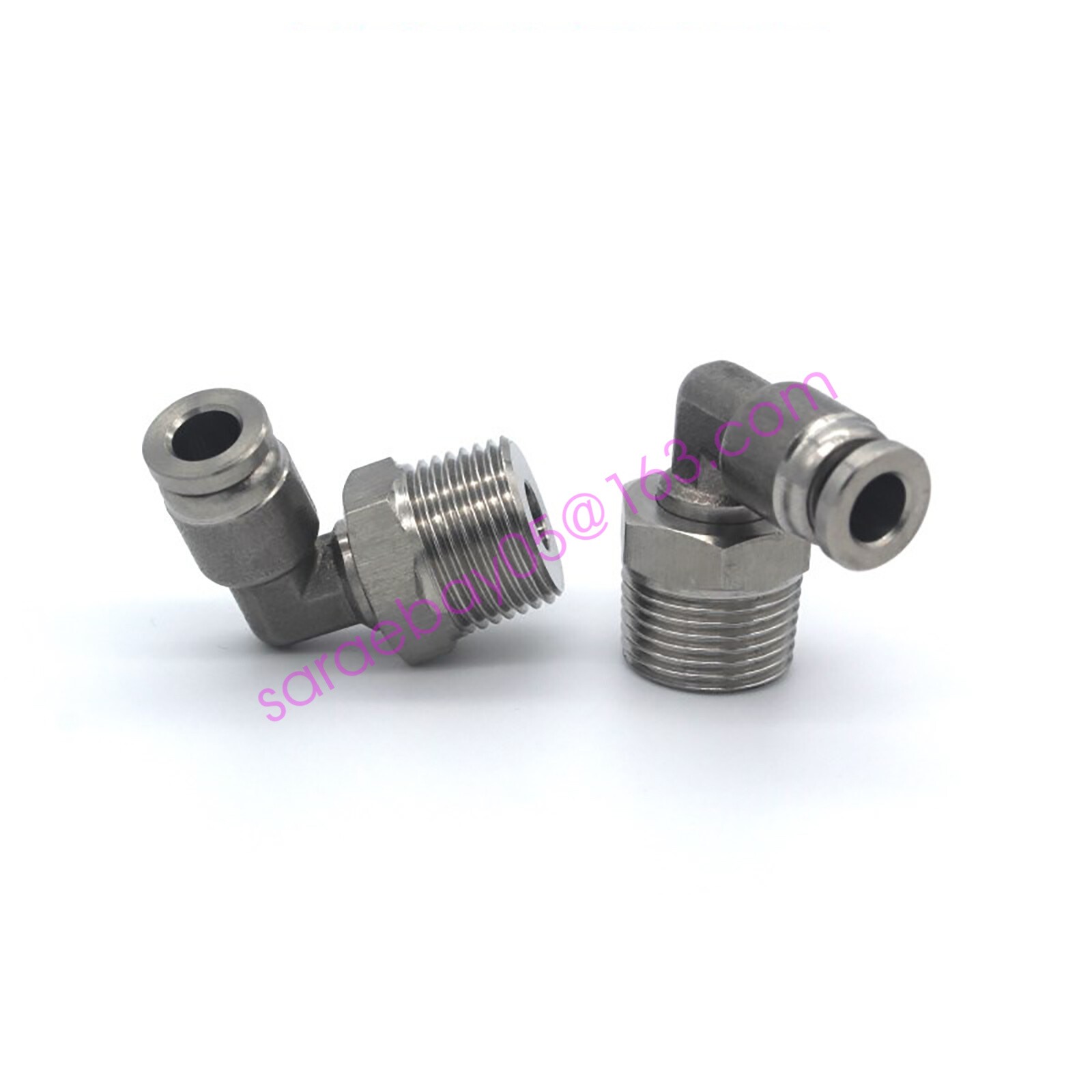SMC KGL06-01 Stainless Steel 303 Elbow with Sealant 6mm Tube OD x 1/8" BSPT ✦KD