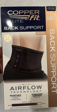 Copper Fit Elite Back Support AirFlow Back Brace Adjustable Double-Band 30-50"
