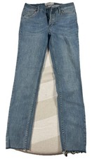 Free People Women Button Fly Skinny Jeans Blue Size 27