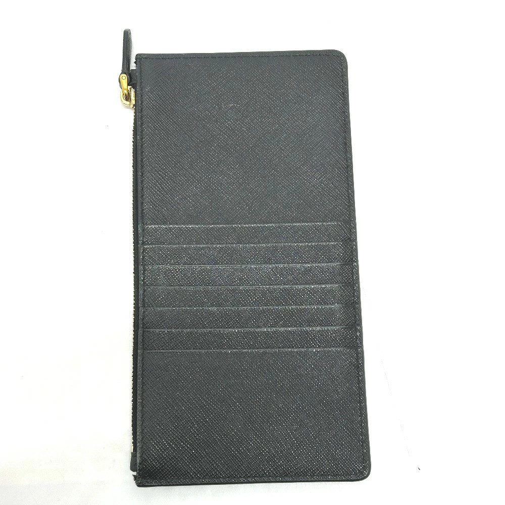 Prada Triangle Document Holder Card Case Black Sa… - image 2