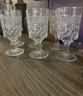 Vintage Anchor Hocking Wexford Water Goblets, 6 5/8" tall Crystal-Set Of 6