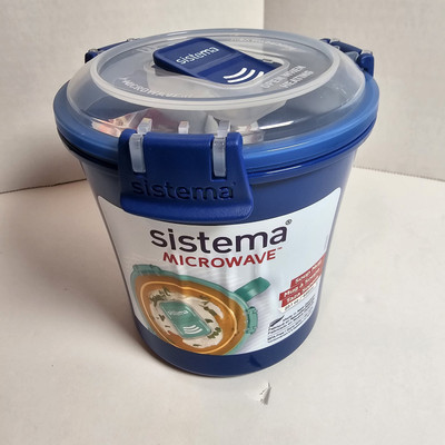 #ad Sistema To Go Soup Mug Blue 22.1 oz. Clip Lid Phthalate BPA Free $14.35