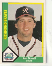 FREE SHIPPING-MINT-1990 CMC #298 Ken Dowell Richmond Braves