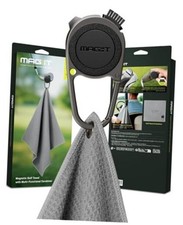 MAG-iT Magnetic Golf Towel with Carabiner  Strong Magnet, Ultra-Absorbent Grey