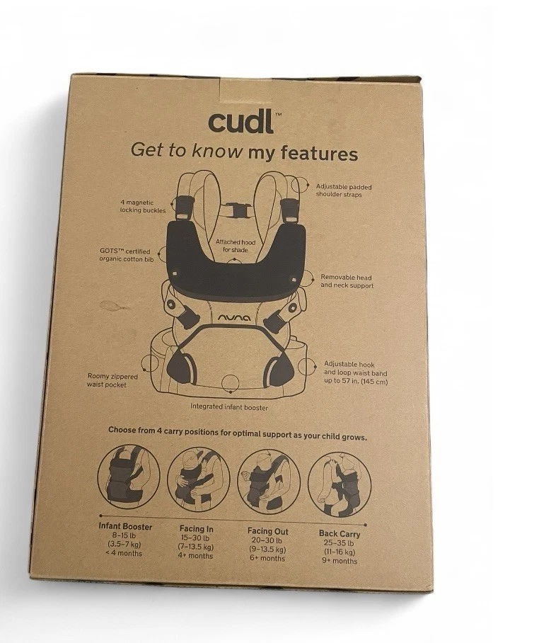 Portabebés Nuna Cudl 4 en 1 verde oliva nuevo con caja color raro Foto 3 de 4