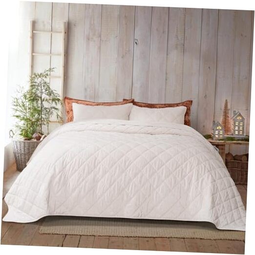 EVERGRACE Luxury Crushed Velvet Quilt Set KING/CAL.KING (108" x 96") Off White