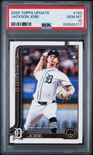 2025 Topps Update Jackson Jobe #US193 PSA 10 GEM MT Detroit Tigers Rookie RC