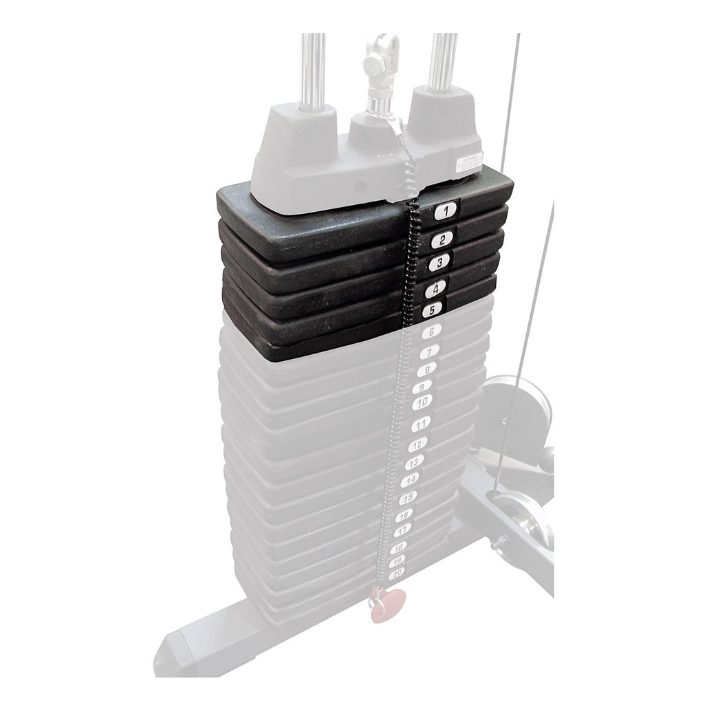 Body-Solid 50 Pound Weight Stack Add On Kit,Powerline Home Gym Machine Equipment
