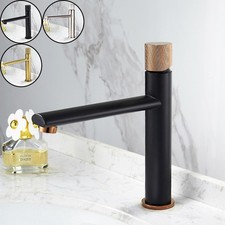Knob Handle Bathroom Sink Faucet Single Hole Vanity Mixer Deck Mount Basin Tap