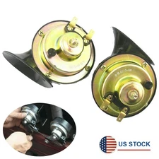 2pcs 48W Loud Dual-tone Electric Snail Horns 12V Car Truck Motorcycle Universal