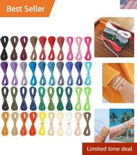 400m Waxed Polyester Cord: 40 Colors of 1mm Durable String for Jewelry Making