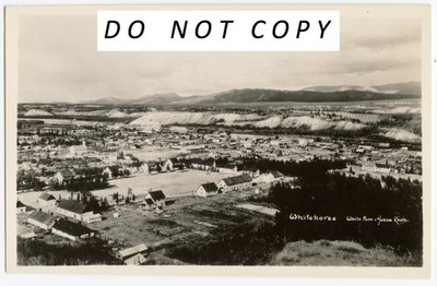 Yukon Canada Vintage Sepia RPPC Postcard Whitehorse & Yukon Route, Hilltop View