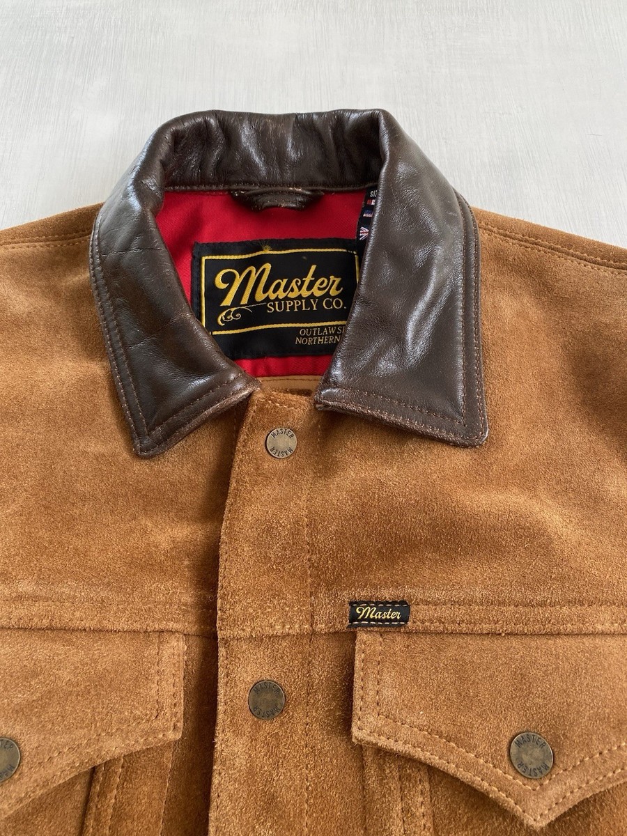 Master Supply Co Lonestar Fullgrain Roughout Cowhide Suede Leather Jacket | S/M View 3