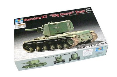 TRUMPETER 07236 Military Model 1/72 Russian KV Big turret Tank Scale Hobby P7236