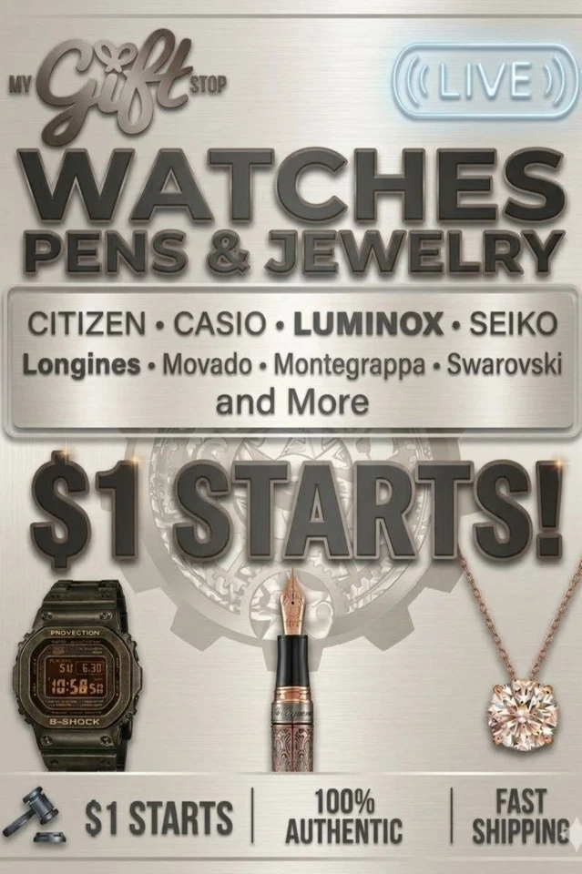 $1 Start Auctions - Luxury Pens and Watches Longines Hamilton etc