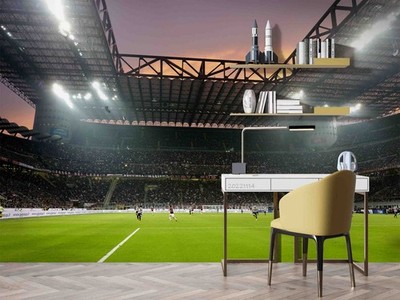 3D San Siro Stadium   Self-adhesive Removeable Wallpaper Wall Mural