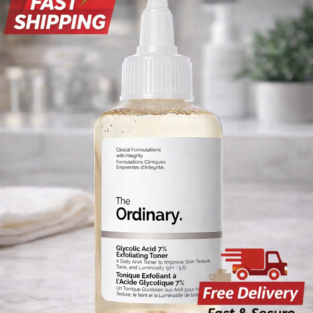 The Ordinary Glycolic Acid 7% Exfoliating Toner,3.4 Fl Oz Authentic, Best seller