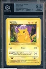 Pokemon Base Set 1st Edition Thick Stamp #58 Pikachu Red Cheeks BGS 8.5 TCG