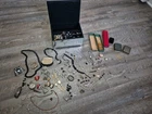 Estate Sale Lot Grandma's Jewelry Box Filled with Vintage Costume Jewelry w/box
