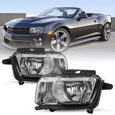 Headlights For 2010-2013 Chevy Camaro Chrome Halogen Headlamp Lhrh Sets 10-13 Headlights For 2010-2013 Chevy Camaro Chrome Halogen Headlamp Lhrh Sets 10-13