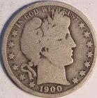 1900 O Barber Half Dollar, Nicely Circulated, Choice Gd, Nice Date, Sharp Coin!