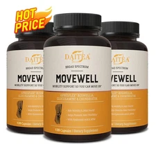 Pain Relief Supplement MoveWell Joint Support Glucosamine Turmeric MSM 120 Caps
