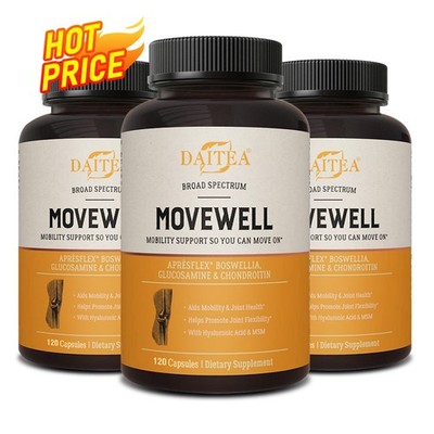 Pain Relief Supplement MoveWell Joint Support Glucosamine Turmeric MSM 120 Caps